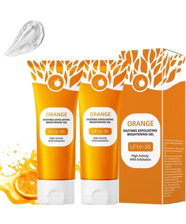 SRBIRD Orange Enzyme Peeling Gel - Deep Cleansing and Peeling for Face and Body Natural Orange Extracts Moisturizing for All Skin Types (2 pcs 100g)