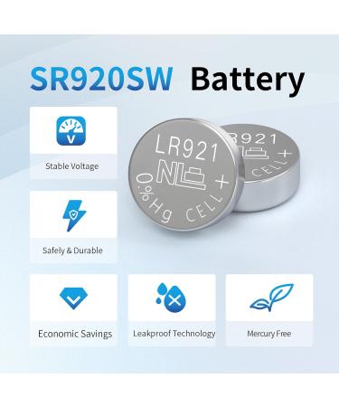 SR920sw Battery AG6 LR921 371 370 LR69 171 920 1.5V Alkaline Watch Batteries Button Cell for Watch Light Calculators 10pcs - Buy Online on GoSupps.com