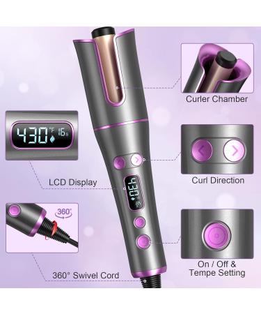 Automatic Curling Iron - 1 Inch Ceramic Barrel Auto Rotating Hair Curler 4 Temperatures & 3 Timers Dual Voltage Safe Hair Styling Tool - Buy Online on GoSupps.com