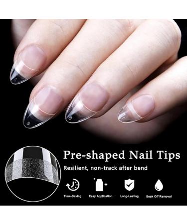  yufana yufana 600 Pieces Short Almond False Nails Artificial Short False Nails Soft Gel Tips 12 Sizes Acrylic Tips (Clear 27 x 1 - Buy Online on GoSupps.com