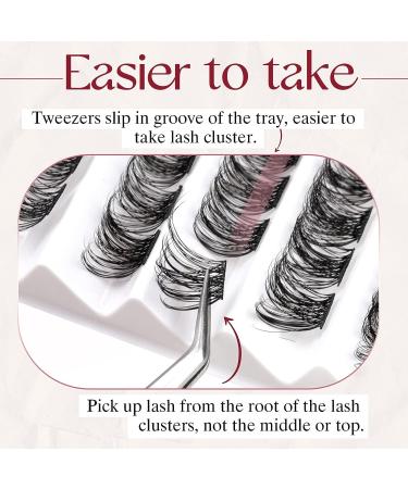D Curl Wispy Cluster Lashes - 100 Pcs 10-16mm Mixed Length Individual Eyelash Extensions | DIY Lashes at Home - Buy Online on GoSupps.com