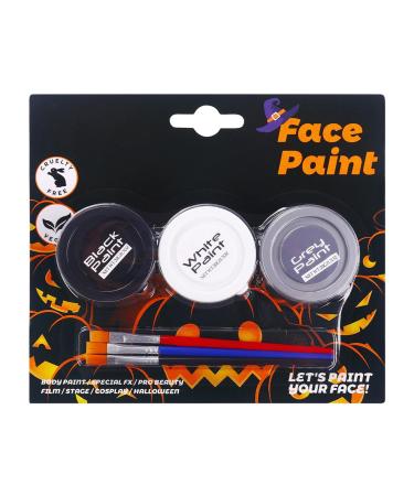 Adult Body Paint Water-Soluble Paint Cream | Water-Soluble Face Paint Kit for Gothic Parties Sporting Events Clowns Vampires Witches Skeletons