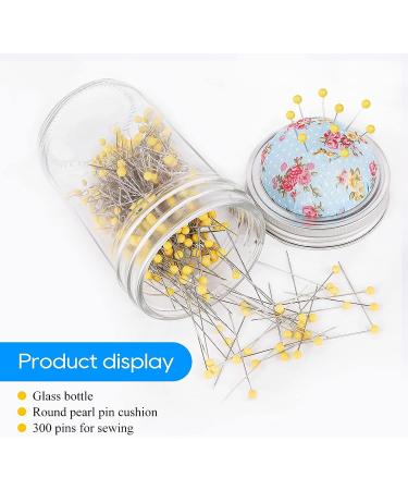 eZAKKA Glass Pin Cushion Kit with 300 Pearl Needles - Sewing and Quilting Pin Holder Set - Buy Online on GoSupps.com