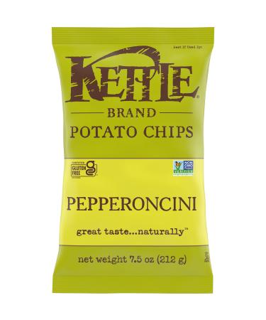 Kettle Brand Potato Chips, Pepperoncini Kettle Chips, 7.5 Oz