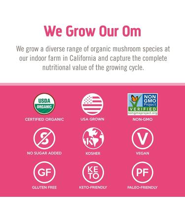 Om Mushrooms Beauty | 100% Organic Mushroom Powder 7.05 oz - Enhance Skin Health - Buy Online on GoSupps.com