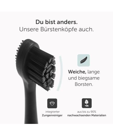 Wondersmile Replacement Brushes for Sound Toothbrush - Soft Ultimate Black (4 Pack) - Brush Heads for Wondersmile Sonic Cleaners - Buy Online on GoSupps.com