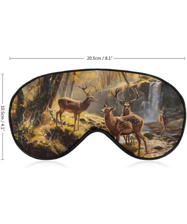 Jungle Hunting Deer Soft Sleep Mask - Adjustable Light Blocking Eye Mask for Men & Women - Buy Online on GoSupps.com