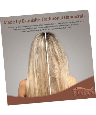 Healeeved 4-Piece Fish Massage Comb Set | Gua Sha Facial Tool for Men & Women | Wooden Ridge Combs for Curly Hair | Golden Sandalwood Massage Sticks - Buy Online on GoSupps.com