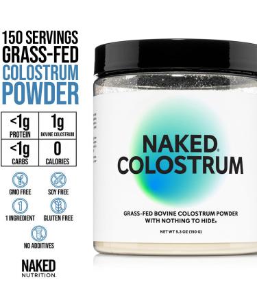 NAKED Casein Protein Powder 5LB (76 Servings) Colostrum Powder (150 Servings) Bulk GMO-Free Gluten Free Soy Free Preservative Free - Buy Online on GoSupps.com