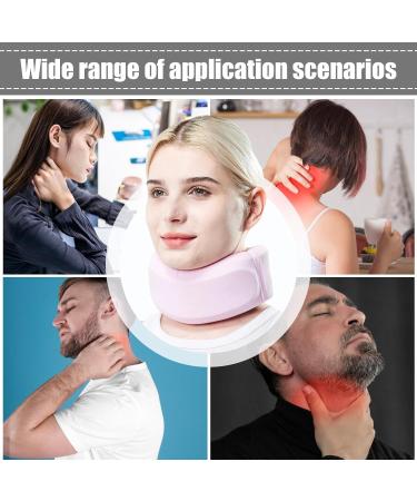Muflydo Neck Brace Cervical Collar Adjustable Foam Neck Wraps Soft Neck Support Brace for Sleeping Aligns & Stabilizes Vertebrae Ensures Stability for Women & Men Pink M - Buy Online on GoSupps.com