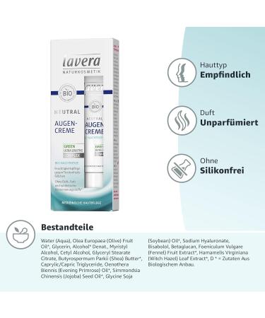 Buy Lavera Neutral Eye Cream - Organic Night Candle for Intense Moisture | Vegan & Natural Eye Care - 15 ml - Buy Online on GoSupps.com