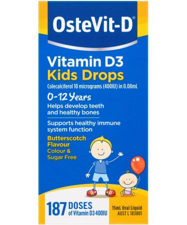 Ostevit-D Children's Oral Drops 15ml | Premium Vitamin D Supplement for Kids - Boost Immunity & Bone Health - Buy Online on GoSupps.com