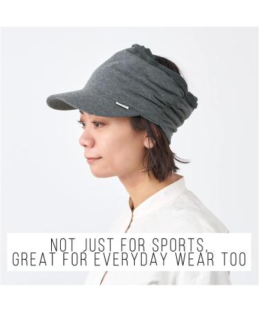 CHARM Women's Sun Protection Cap - Light Grey Umbrella Hat for Golf & Tennis | Stylish Sun Visor - Buy Online on GoSupps.com