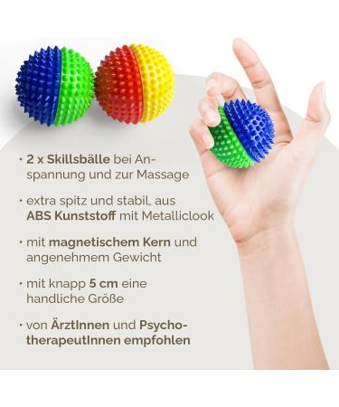 2x DBT Skills Hedgehog Acupressure Balls - Magnetic Stress Relief & Massage - 4 Colors | Boost Mobility & Concentration - Buy Online on GoSupps.com