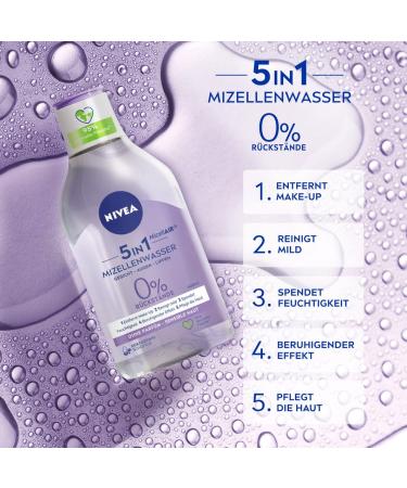 Nivea Micellair 5 in 1 Micelle Water for Sensitive Skin | 100ml | Perfume-Free Facial Toner | 6 Pack | International Shipping Available - Buy Online on GoSupps.com