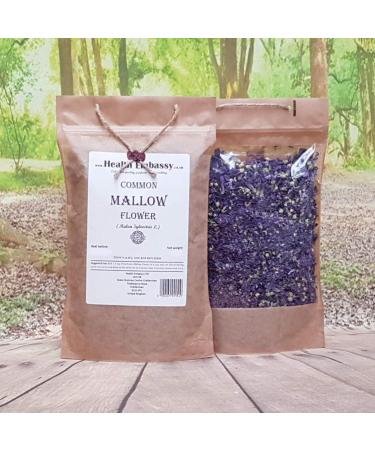 Health Embassy Common Mallow Flower Tea | Malva sylvestris L | Mauve Sylvestre Fleur Tisane (50g) - Buy Online on GoSupps.com