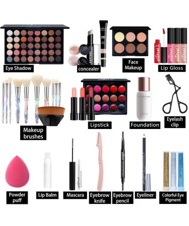 CHSEEO Make-up Gift Set | Complete Cosmetic Makeup Palettes & Case for Face Eyes & Lips - Shop Internationally! - Buy Online on GoSupps.com