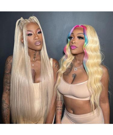 Alididi 613 Blonde 18 Inch HD Lace Frontal Wig | 150% Density Straight Human Hair Wig with Baby Hair | Pre Plucked Lace Front Wig for Women - Buy Online on GoSupps.com