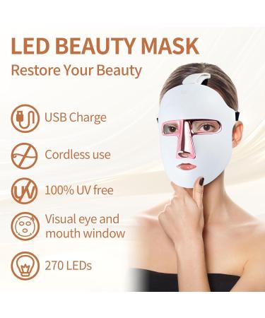 Red Light Therapy LED Face Light Therapy Mask Infrared Photon Light Therapy Facial Device for Skin Tightening Acne Treatment Anti-Aging Smooth Wrinkles Fine Lines Red & Blue Light - Buy Online on GoSupps.com