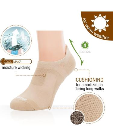 M-Tac Men's Running Socks No Show Low Cut 3 Pair Pack Coyote Tan - Medium - Buy Online on GoSupps.com