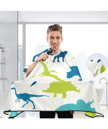 Waterproof Cartoon Dino & Cheetah Barber Cape | Unisex Hair Cutting Bib for Men | International Shipping - Buy Online on GoSupps.com