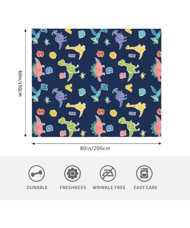 MOYORA Glow In The Dark Blanket Dinosaur Throw Blankets for Boys Girls Kids Birthday Gifts Soft Toy Cozy Flannel Fluffy Plush 60" 80" (dinosaur 150_x_200_cm) 150_x_200_cm Dinosaur - Buy Online on GoSupps.com