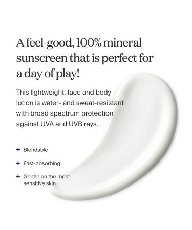 Supergoop! PLAY 100% Mineral Lotion SPF 50 Pack of 2 - Broad Spectrum Sunscreen for Face & Body - Lightweight, Water Resistant - With Green Algae - 3.4 fl oz - Buy Online on GoSupps.com