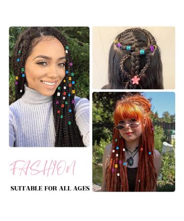 380 Pcs Colorful Hair Cuffs for Braids with Storage Box - Metal Hair Rings and Dreadlock Beads - Women's Hair Jewelry for Braids - Buy Online on GoSupps.com