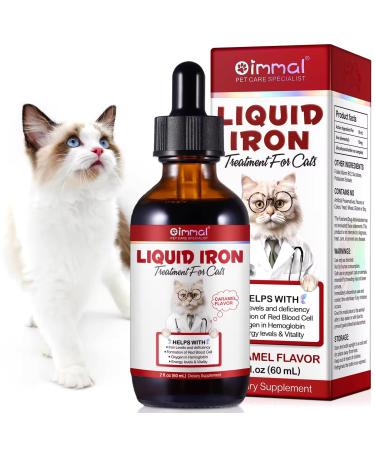 Liquid Iron Supplements for Cats and Kittens - with Folate and B12 Supplements Anemia Promotes Blood Health Oxygen Supply and Blood Cell Formation Increase Low Energy Levels Lethargy - 2 oz