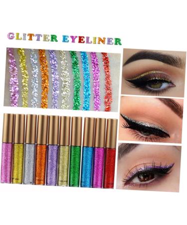 DRESSOOS 10pcs Shinny Eyeliner Eye Shadow Liquid Eyeliner Eyeshadow Glitter Eyeliner - Buy Online on GoSupps.com