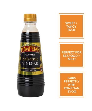 Pompeian Gourmet Balsamic Vinegar 16 Fl Oz - Gluten-Free for Dressings, Sauces, Seafood & Meat Dishes - Buy Online on GoSupps.com