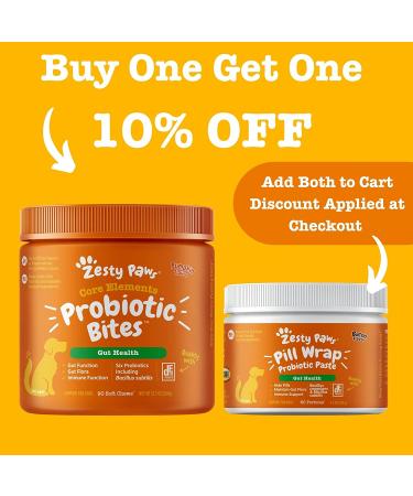 Zesty Paws Probiotic Soft Chews for Dogs - Gut Health, Digestive Support & Immune Boost - Buy Online on GoSupps.com