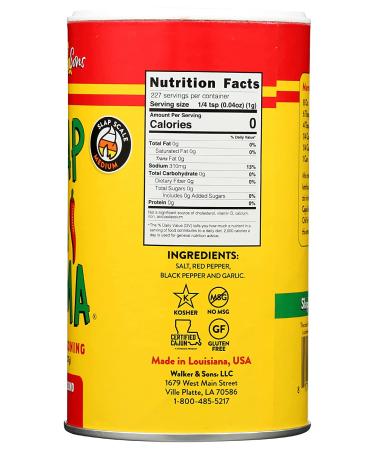 Slap Ya Mama Cajun Seasoning - Original Blend, No MSG, Kosher - 8 Ounce Can (Pack of 1) - Buy Online on GoSupps.com