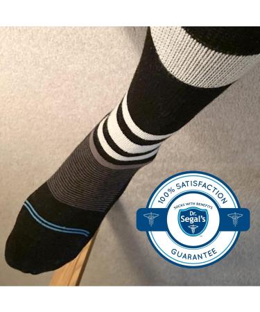 Dr. Segal's Non-Binding Socks - 3 Pack M/L - Blue/Black/Space Grey - Medium/Large - Buy Online on GoSupps.com