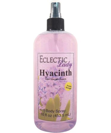 Hyacinth Body Spray (Double Strength) 16 ounces Body Mist for Women with Clean Light & Gentle Fragrance Long Lasting Perfume with Comforting Scent for Men & Women Cologne with Soft Subtle Aroma 16 Fluid Ounces (Double Strength)