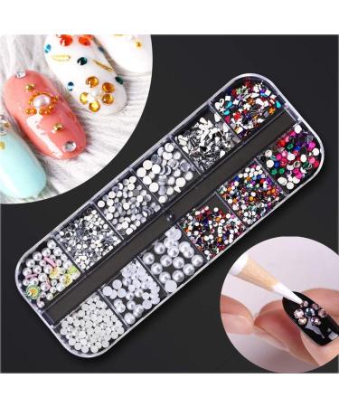 Kalolary Nail Art Kit with Butterfly Sequins, Dried Flowers, Foil, Shavings, Rhinestones, Tweezers, and Picker Pencil - DIY Female Nail Decoration - Buy Online on GoSupps.com
