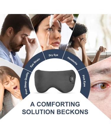 Buy Cordless Heated Eye Mask | Warm Compress for Dry Eyes Stye & Blepharitis Treatment - Soothes Tired Eyes (Black - Buy Online on GoSupps.com