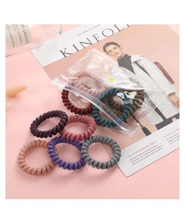 Andiker Spiral Hair Ties - 10 Colorful Elastic Hair Bands for Women & Girls | Durable Rubber Ponytail Holders - Buy Online on GoSupps.com