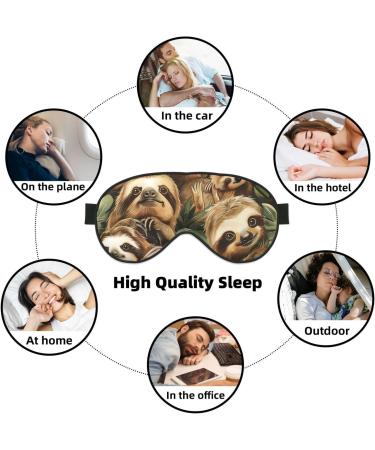 SSIMOO Cute Sloth Soft Sleep Eye Mask | Breathable Travel Eye Patch for Women | Ideal for Relaxation & Sleep - Buy Online on GoSupps.com