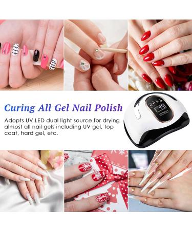 Ruiqas UV LED Nail Lamp 168W | Fast Nail Polish Curing Gel Dryer with Auto Sensor | 4 Timer Settings | For Fingernail and Toenail - Buy Online on GoSupps.com