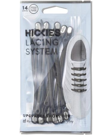 HICKIES Elastic Tie-Free Shoelaces 2.0 (Black Silver) - No Tie Shoe Laces for Comfort & Style | International Shipping Available - Buy Online on GoSupps.com