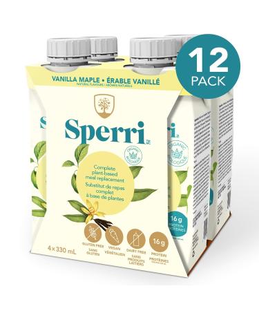 Sperri Plant-Based Meal Replacement & Protein Shake - Vanilla 330 mL | Dairy-Free Gluten-Free 12 Pack - Ready to Drink - Allergen-Free - Buy Online on GoSupps.com