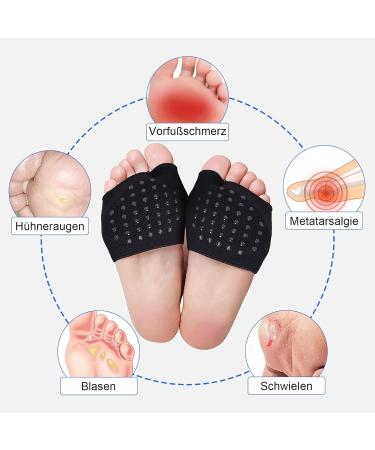 Zakasa Midfoot Cushion Pads - Gel Silicone Forefoot Cushions for Football | Soft Slippery Comfort for Men & Women | Size L - Black - Buy Online on GoSupps.com