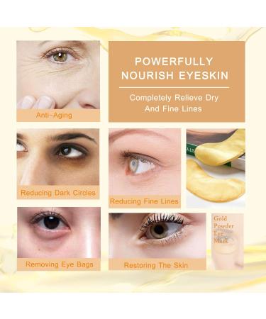 25 Pairs Golden Gel Eye Masks - Hyaluronic Acid Pads for Swollen Eyes & Dark Circles | Best Under Eye Treatment - Buy Online on GoSupps.com