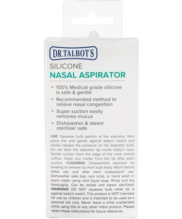 Dr. Talbot's BPA-Free Silicone Baby Nasal Aspirator with Storage Case - Blue Elephant - Buy Online on GoSupps.com