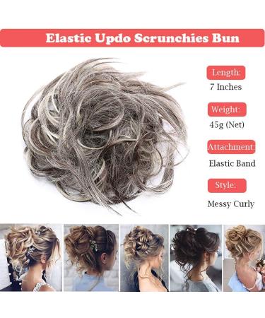 Fashion Tousled Hair Extensions Scrunchie - Brown Blonde Ponytail Wig - Buy Online on GoSupps.com