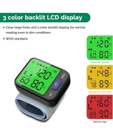 Buy Automatic Wrist Blood Pressure Monitor | Voice LCD Display Dual Users 240 Readings - Portable & Adjustable Cuff for Home Use - International Shipping - Buy Online on GoSupps.com
