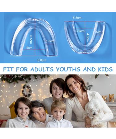Bisienya 4PCS Mouth Guard for Teeth Grinding and Clenching Anti Grinding Mouth Guard for Sleeping at Night Reusable Mouth Guards Grinding Teeth to Prevent Bruxism for Adults & Kids(with Storage Box) - Buy Online on GoSupps.com