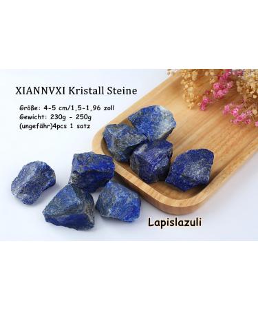 Xiannvxi 2 Lapis Lazuli Large Crystal Set - Natural Healing Stones for Water | Premium Quality 4pcs - Buy Online on GoSupps.com