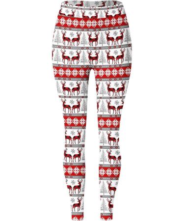 Mjiqing Women's Christmas High Waist Leggings - Opaque Black Sports & Yoga Pants for Everyday Wear - Buy Online on GoSupps.com